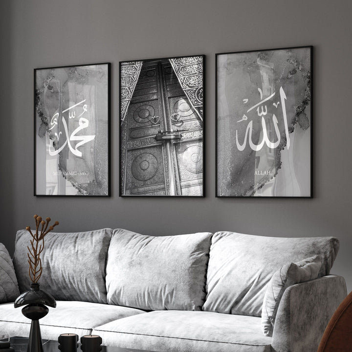 Kaaba Poster Set | Islamic Murals & Wall Art | Islamic Art Gift