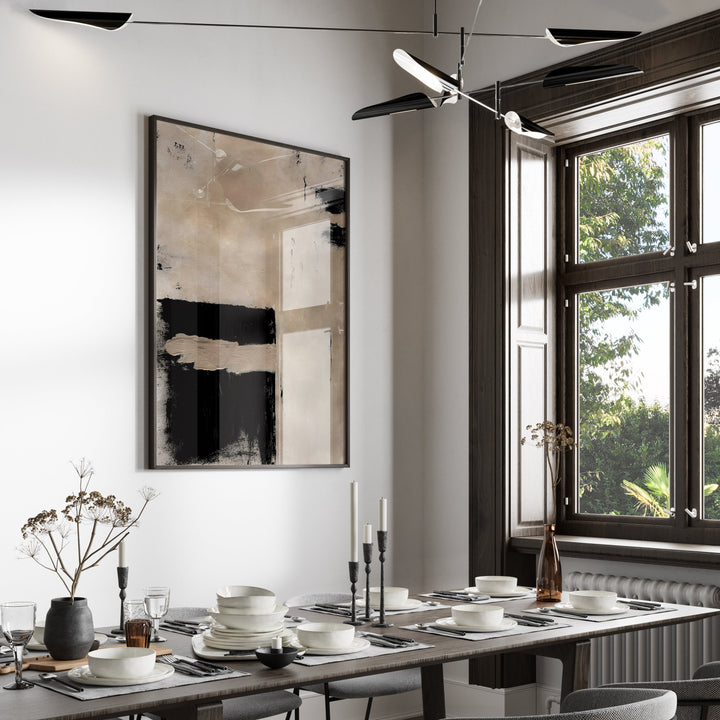 Minimalist Kaaba Art Print – Wabi Sabi Islamic Wall Poster