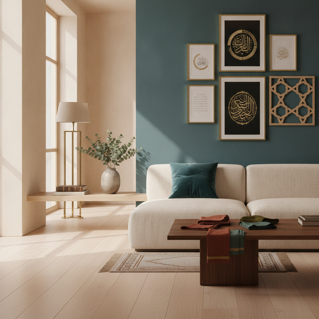 Timeless Color Palettes for Muslim Home: Textiles & Islamic Wall Art Trends for 2026