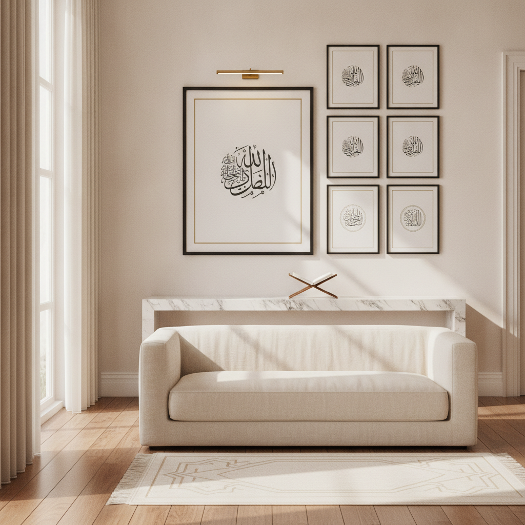 How to Display Islamic Wall Art: Lighting, Placement & Framing Tips to Enhance Reverence in Muslim Homes