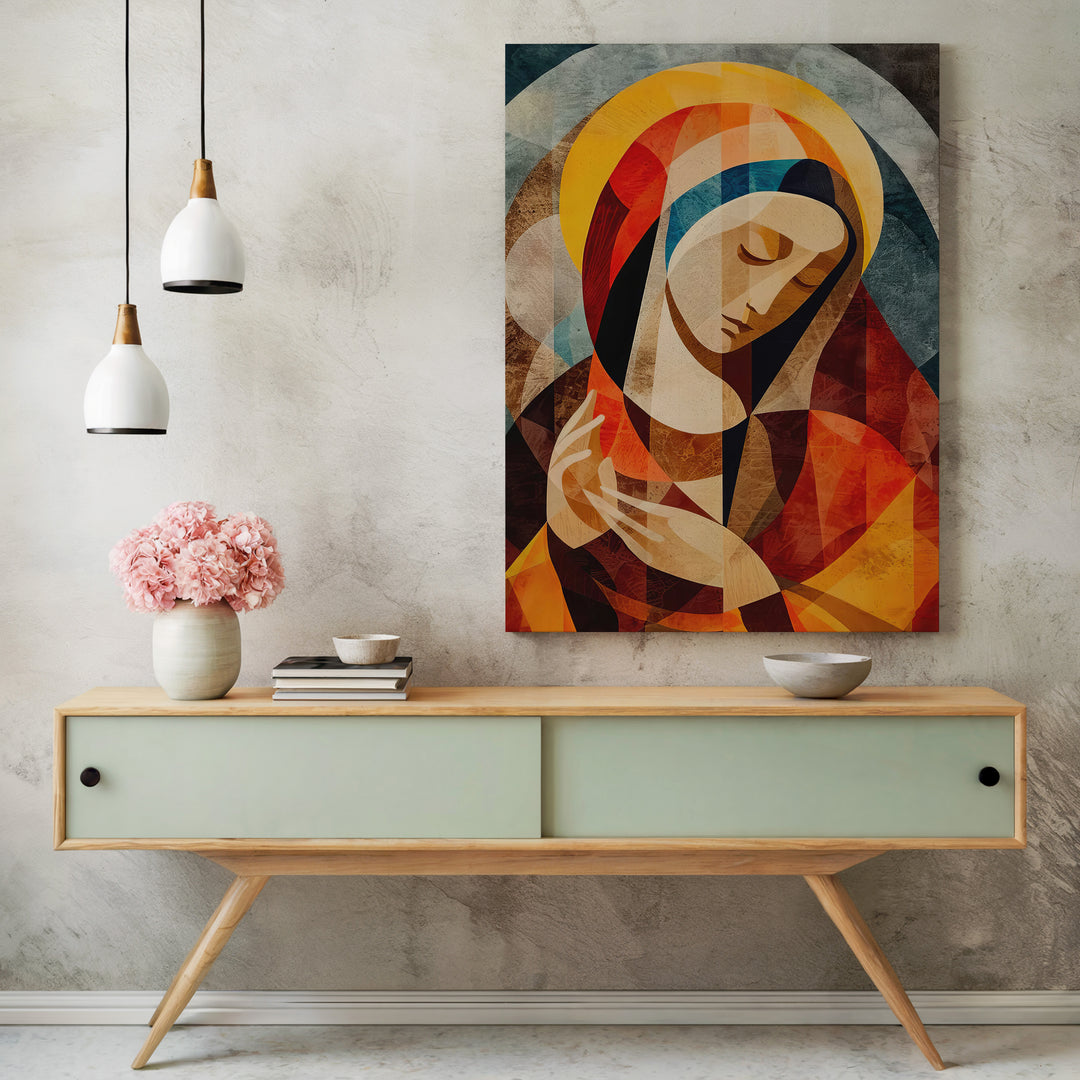 Abstract Painting of Virgin Mary