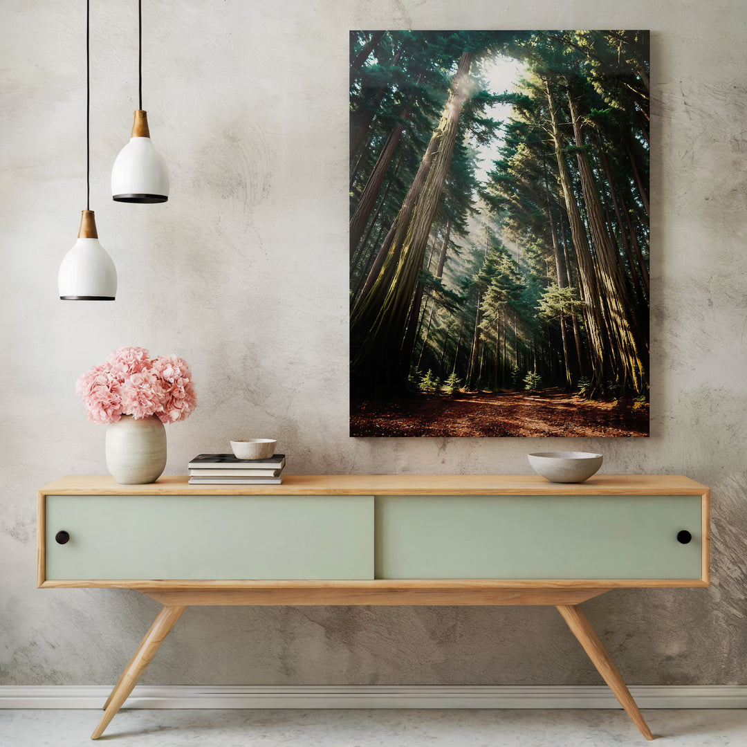 Mary in the Forest Canvas Print – Heavenly Mother Nature Art