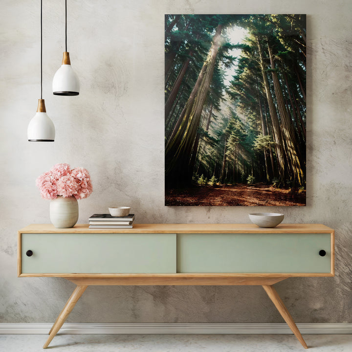 Mary in the Forest Canvas Print – Heavenly Mother Nature Art
