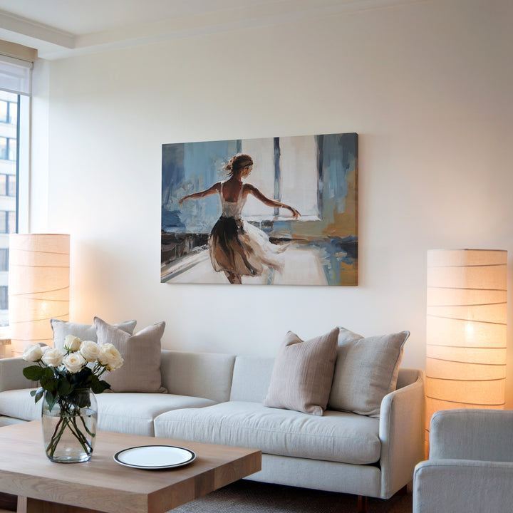 Dance In Light – Abstract Ballerina Canvas Art