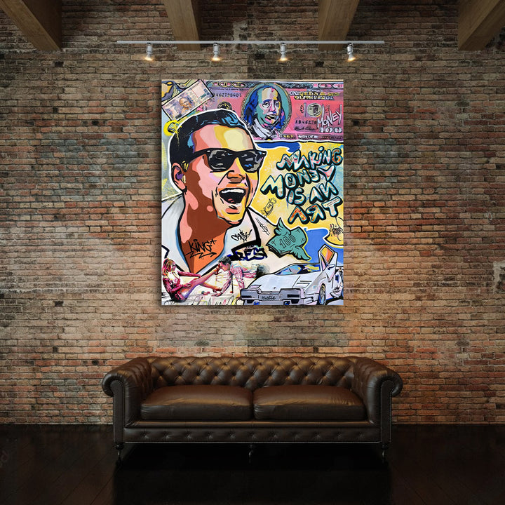 Wolf Of Wall Street Making Money Is An Art Movie Canvas Print
