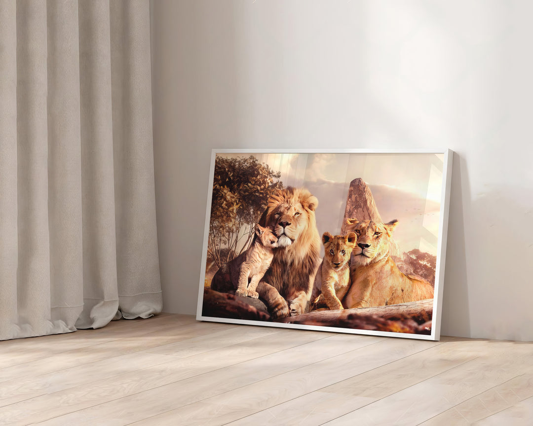Roaring Cozy Lion Family Wall Art