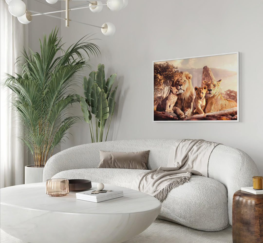 Roaring Cozy Lion Family Wall Art