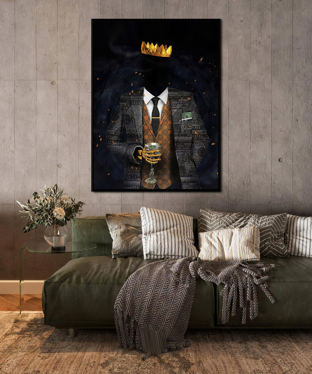 Men is King Money Success Canvas Print