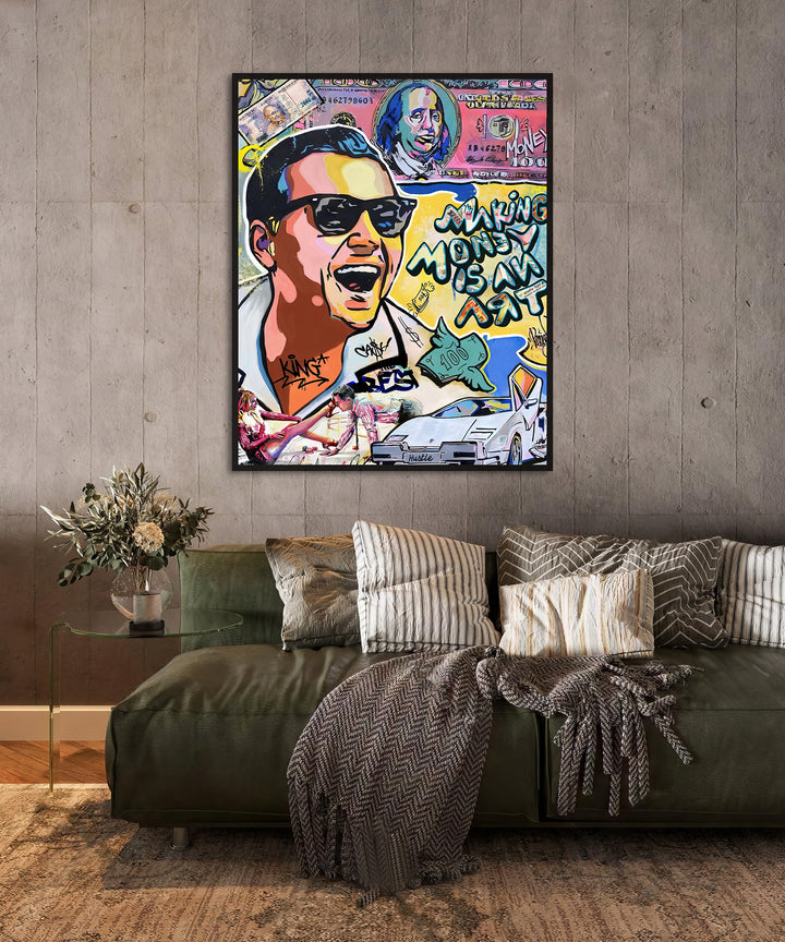 Wolf Of Wall Street Making Money Is An Art Movie Canvas Print