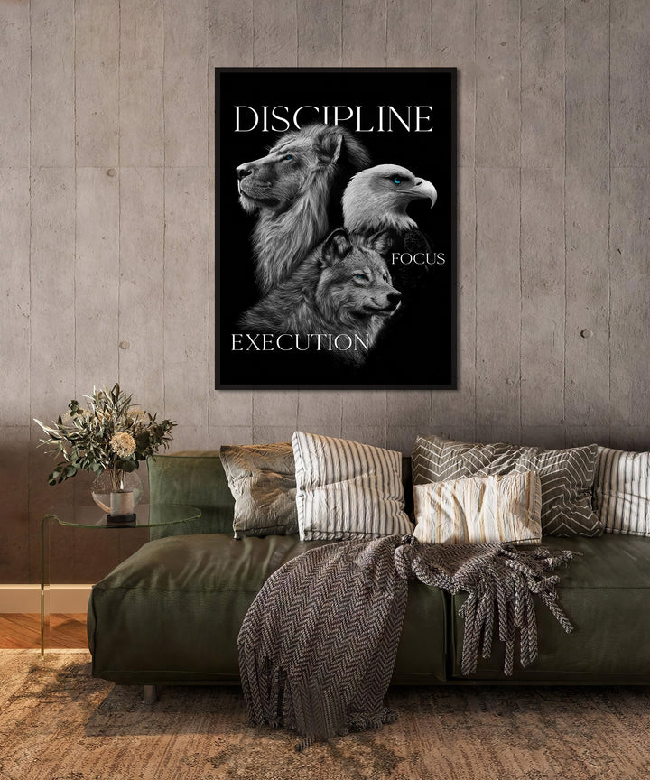 The Power Trio – Discipline, Execution & Focus Canvas Wall Art