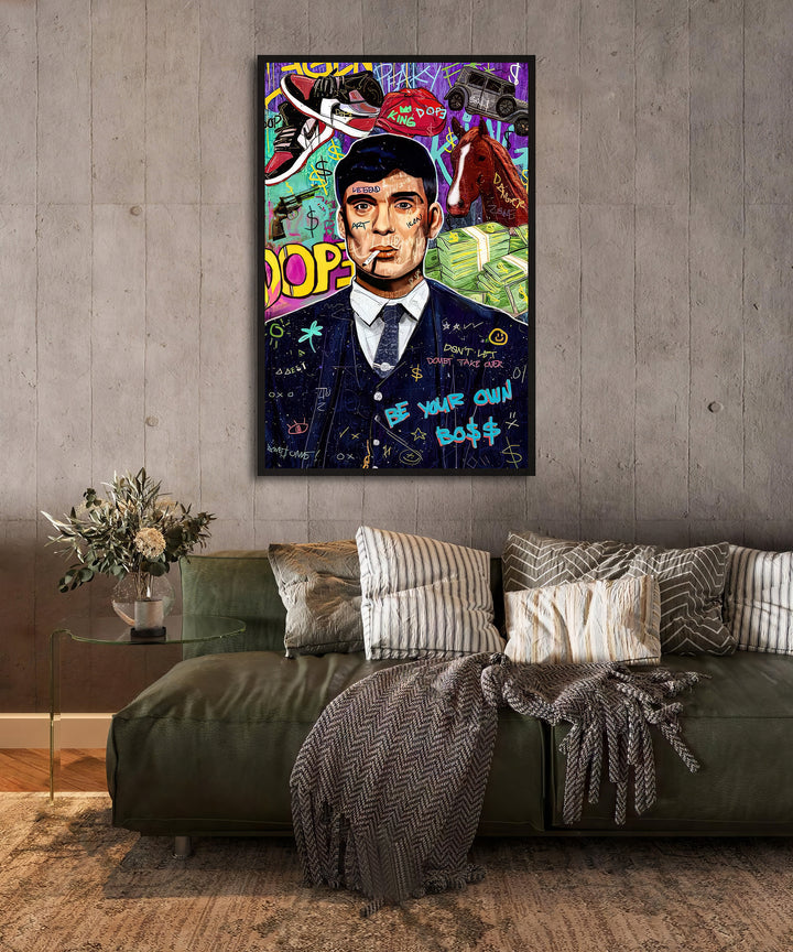 Thomas Shelby Street Art Canvas Print Inspirational Quotes Peaky Blinders Inspired
