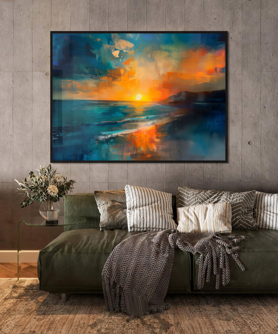 Abstract Sunset Nature Painting