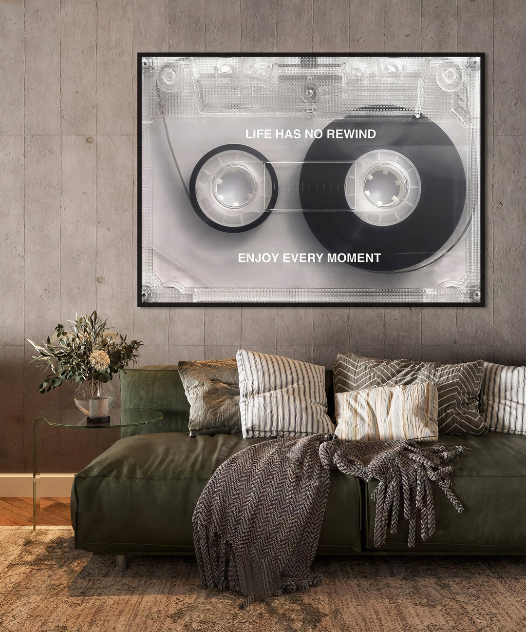 Life Has No Rewind Motivational Canvas Print