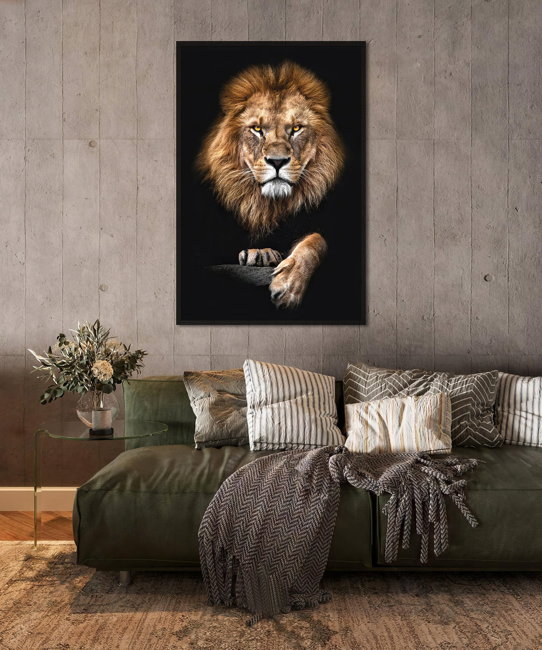 Focused Lion Wall Art