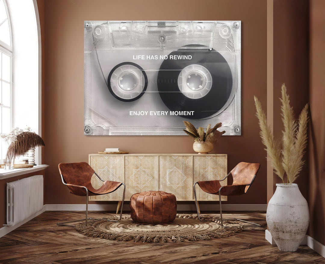 Life Has No Rewind Motivational Canvas Print
