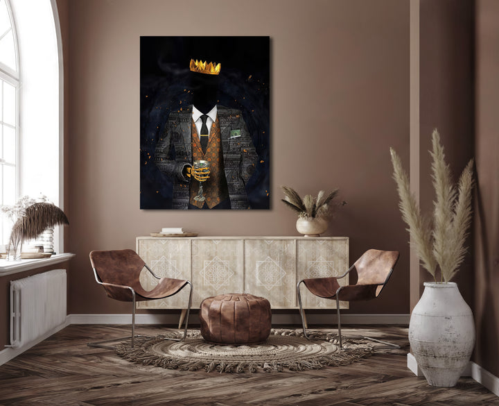 Men is King Money Success Canvas Print