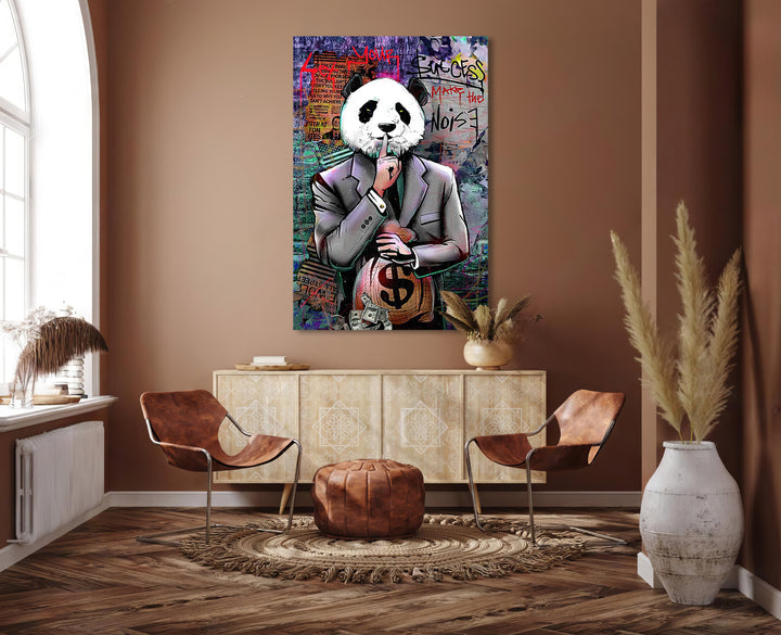 Success Panda Graffiti Pop Canvas Print