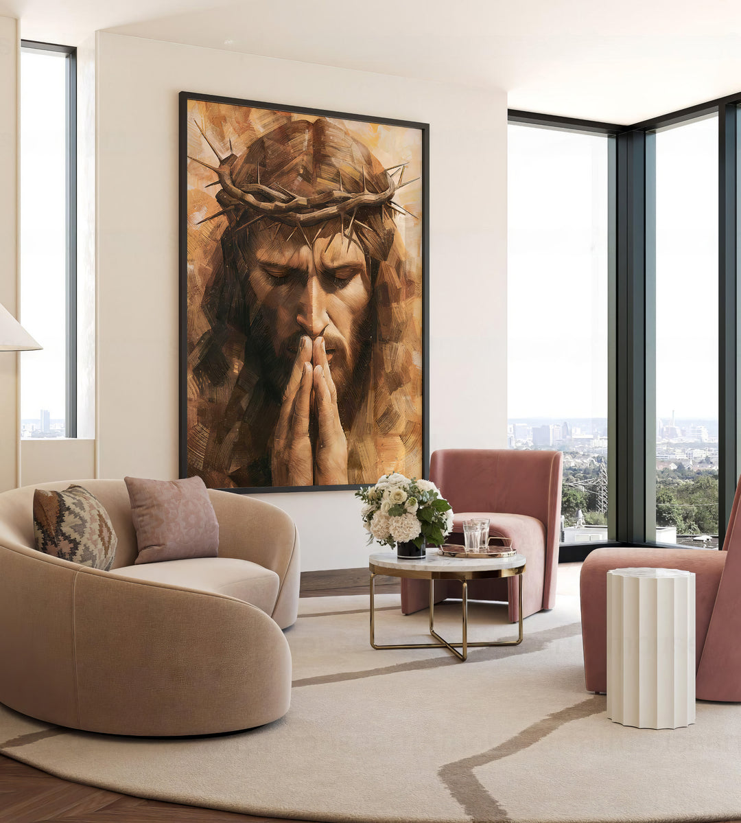 Jesus Canvas Print Modern Religious Wall Art