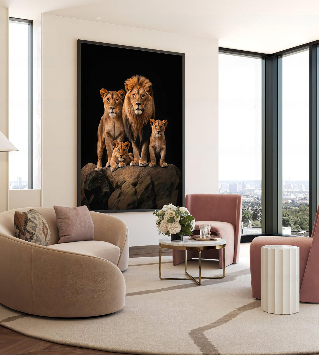 Roaring Lion Family Canvas Print