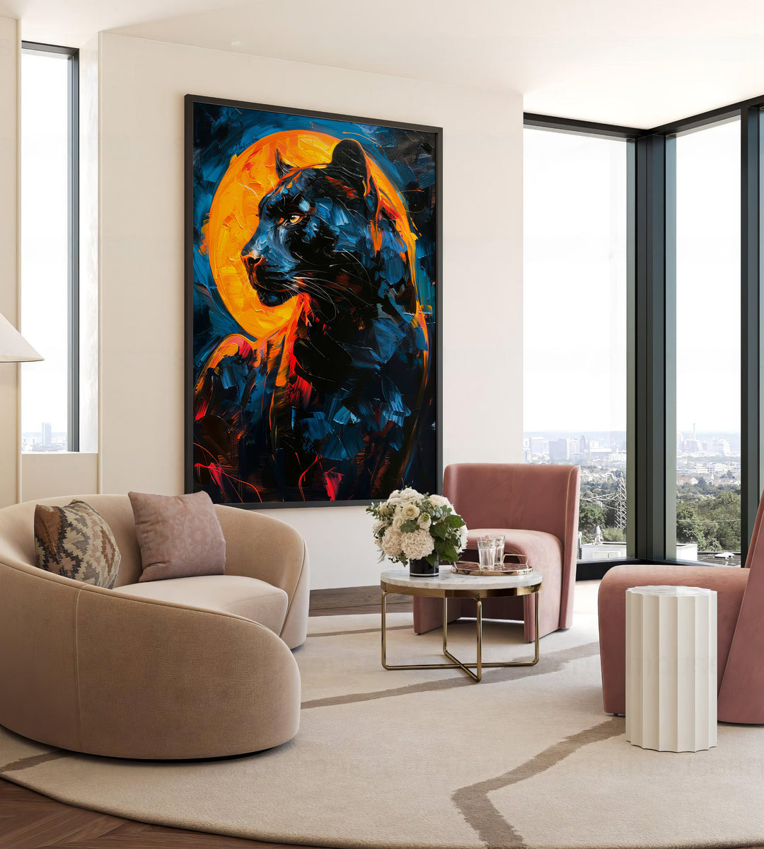 Majestic Black Panther Wall Art Wild Moon