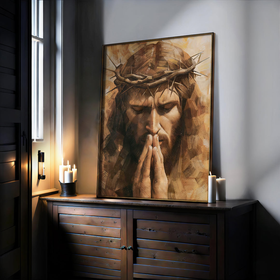 Jesus Canvas Print Modern Religious Wall Art