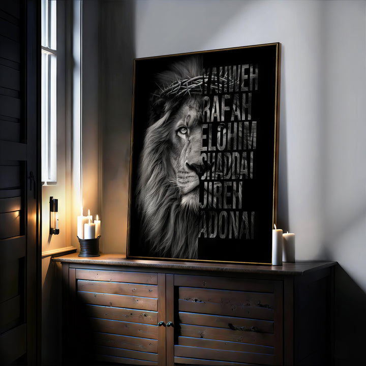 Lion of Judah and Named of God Sacred Art