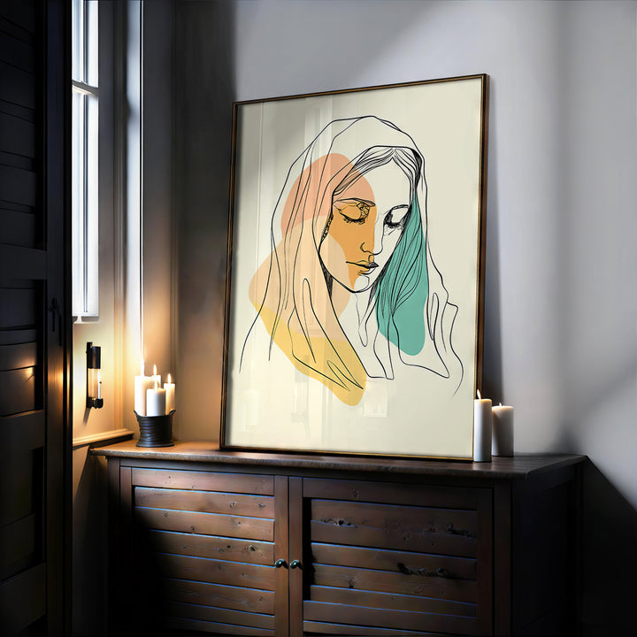 Boho Style Mary Wall art