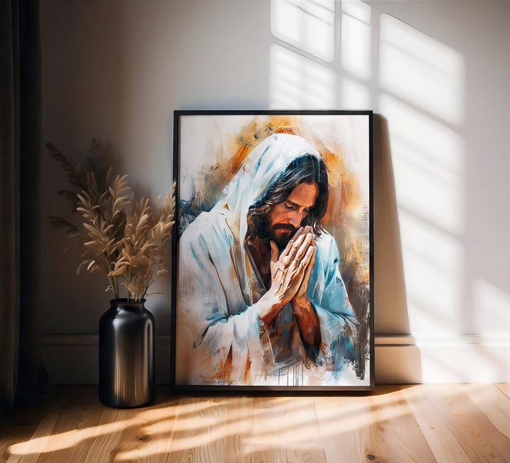 Living Room Decor with Jesus the Savior Wall Art