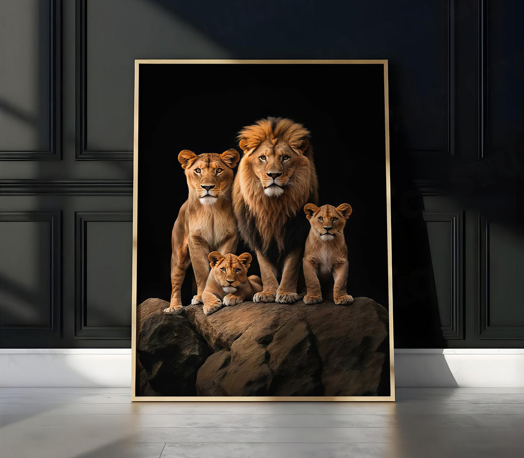 Roaring Lion Family Canvas Print