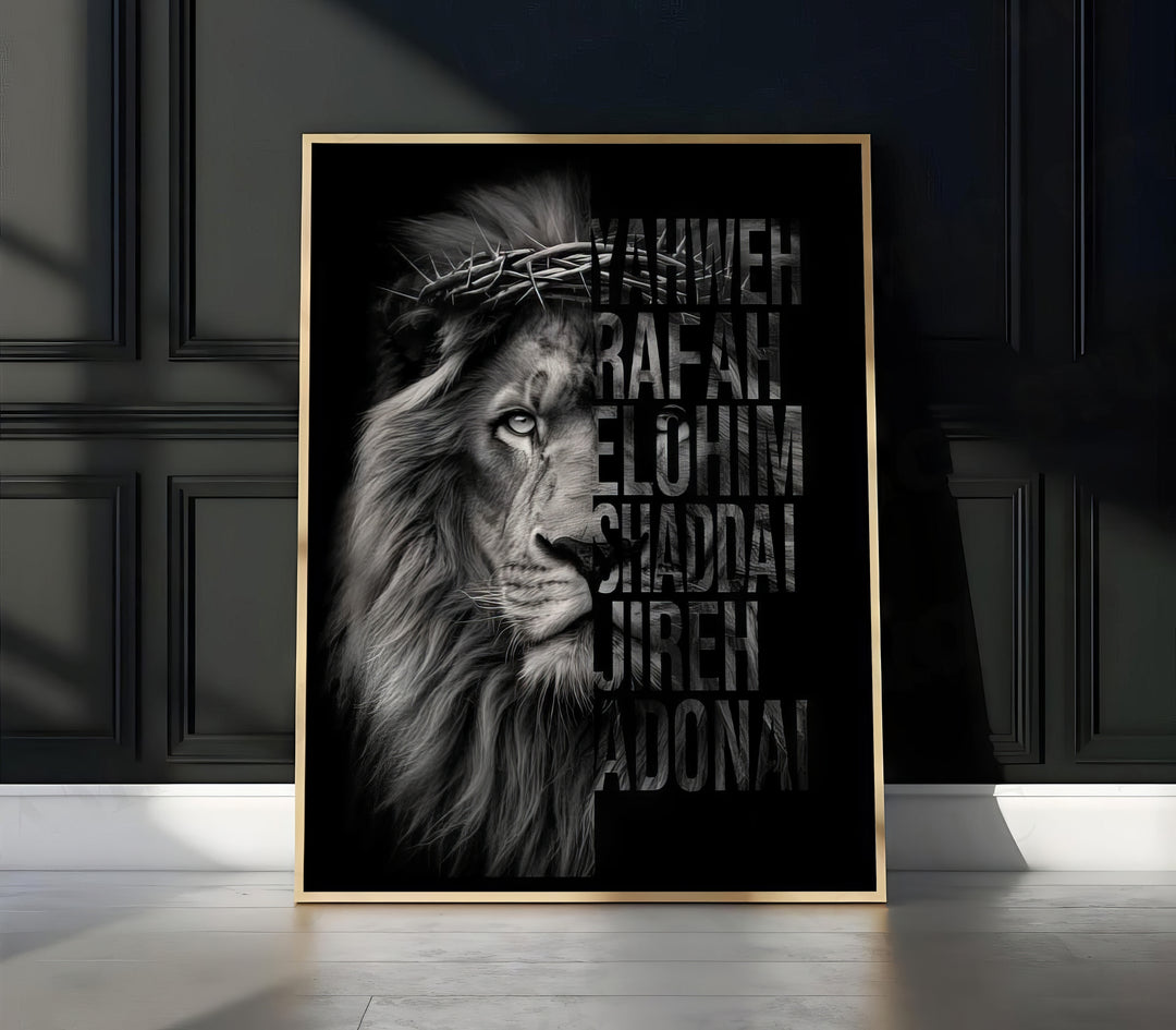 Lion of Judah and Named of God Sacred Art
