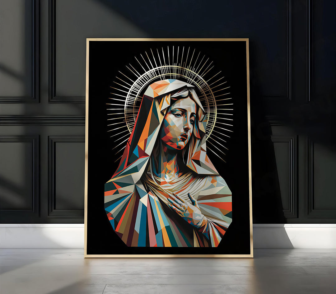 Virgin Mary Catholic Wall Art for Modern Homes  Mother Mary Home Decor