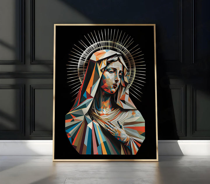 Virgin Mary Catholic Wall Art for Modern Homes  Mother Mary Home Decor