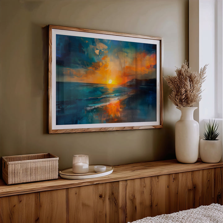 Abstract Sunset Nature Painting