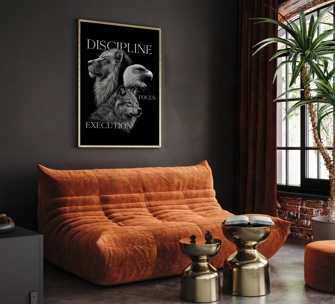 The Power Trio – Discipline, Execution & Focus Canvas Wall Art