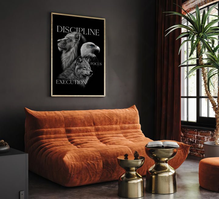 The Power Trio – Discipline, Execution & Focus Canvas Wall Art