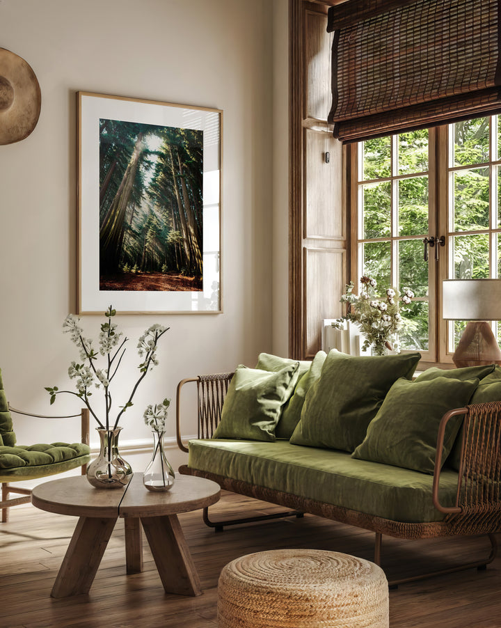 Mary in the Forest Canvas Print – Heavenly Mother Nature Art