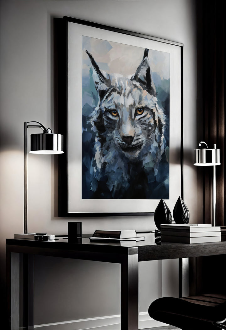 Abstract Painting of a Wild Cat