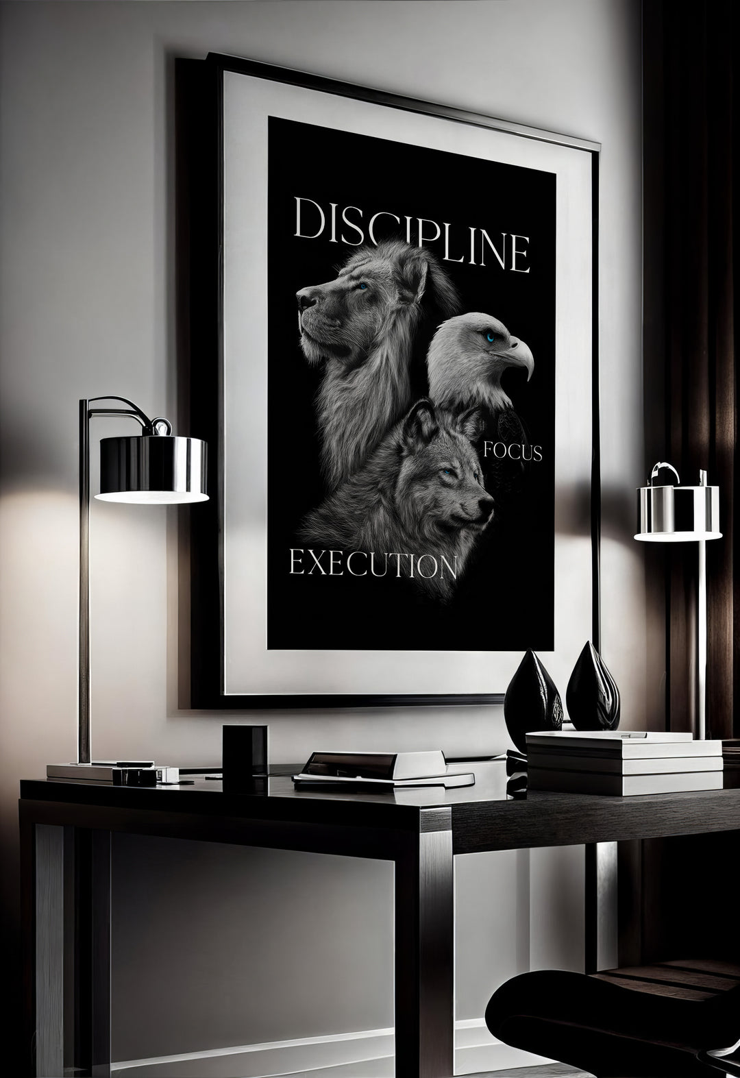 The Power Trio – Discipline, Execution & Focus Canvas Wall Art