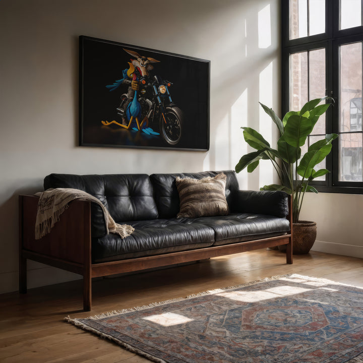 The Coyote’s Victory Canvas Print – Desert Wildlife Wall Art