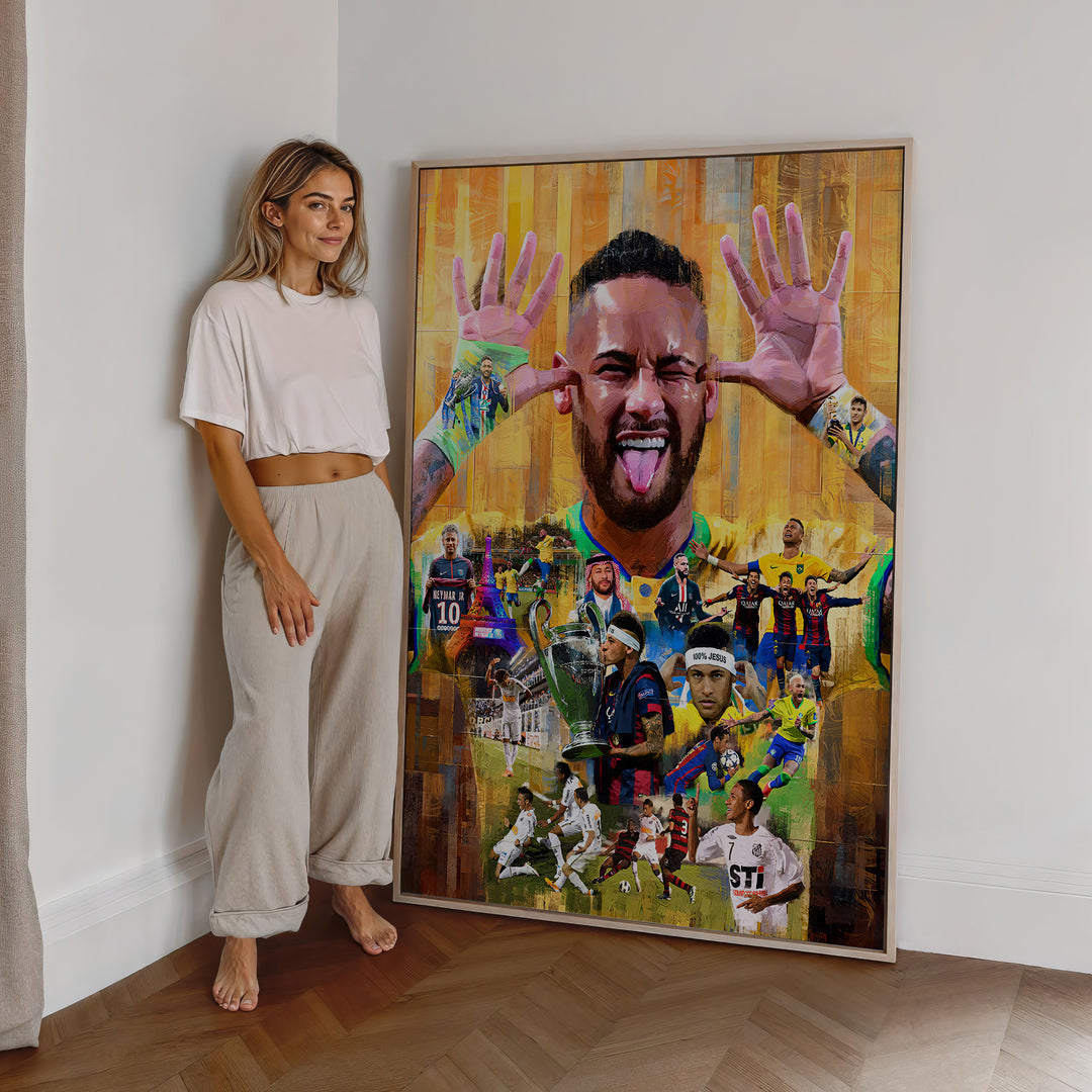 Neymar Footballer Steet Graffiti Pop Art