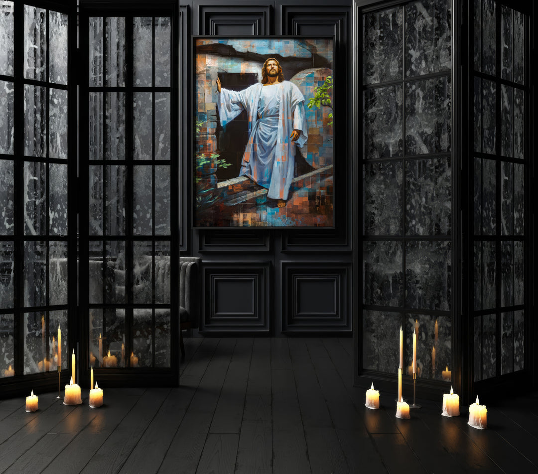 Jesus Resurrection – Glorious Grid Art Canvas