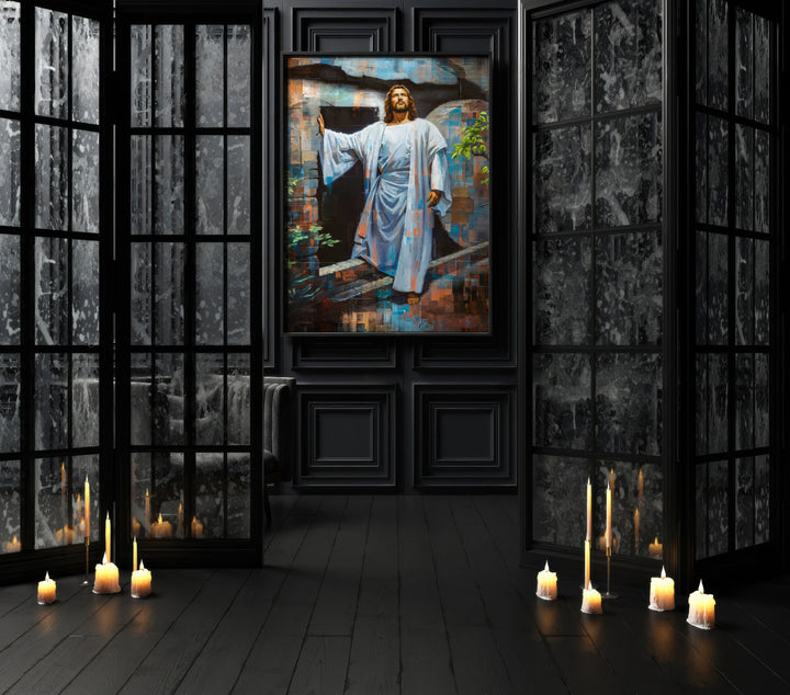 Jesus Resurrection – Glorious Grid Art Canvas