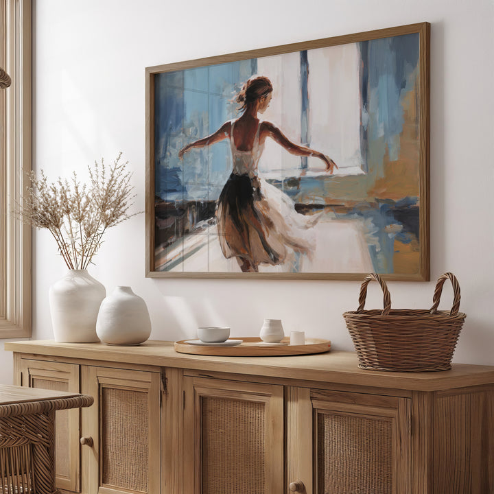 Dance In Light – Abstract Ballerina Canvas Art