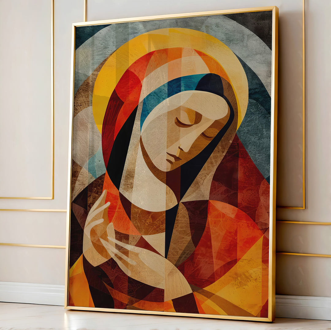 Abstract Painting of Virgin Mary