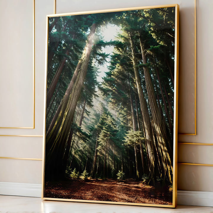 Mary in the Forest Canvas Print – Heavenly Mother Nature Art