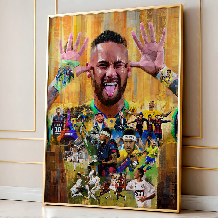 Neymar Footballer Steet Graffiti Pop Art