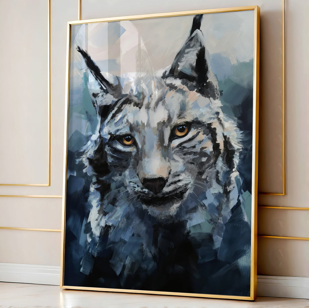 Abstract Painting of a Wild Cat