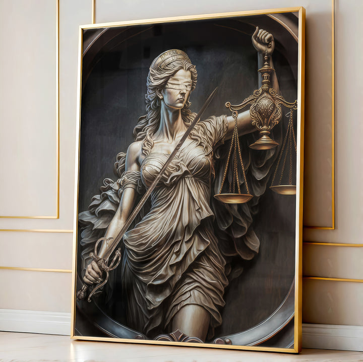 Goddess of Justice Themis Law Wall Art