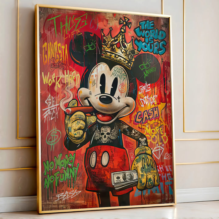Micky Mouse Success Pop Graffiti Wall Art