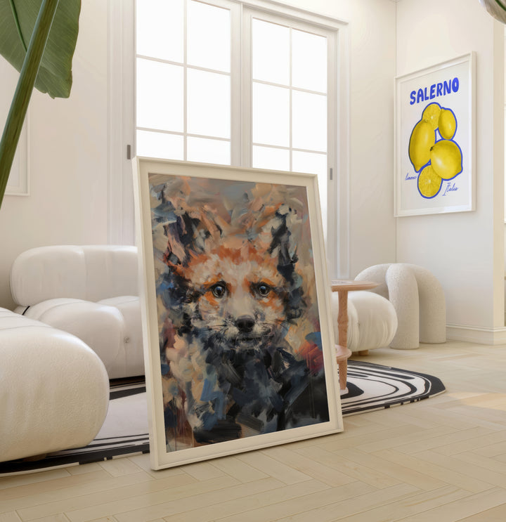 Abstract Painting Of A Wolf Pup